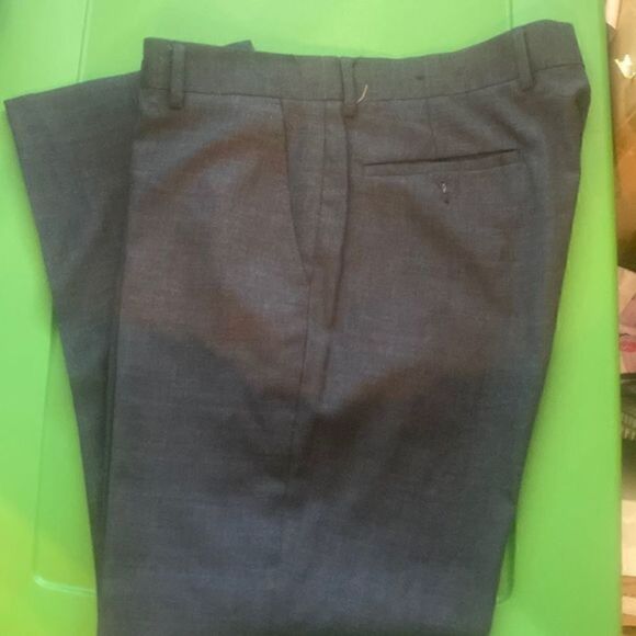 Saks Fifth Avenue COLLECTION Mens Textured Wool Flat-Front Pants - Picture 3 of 8